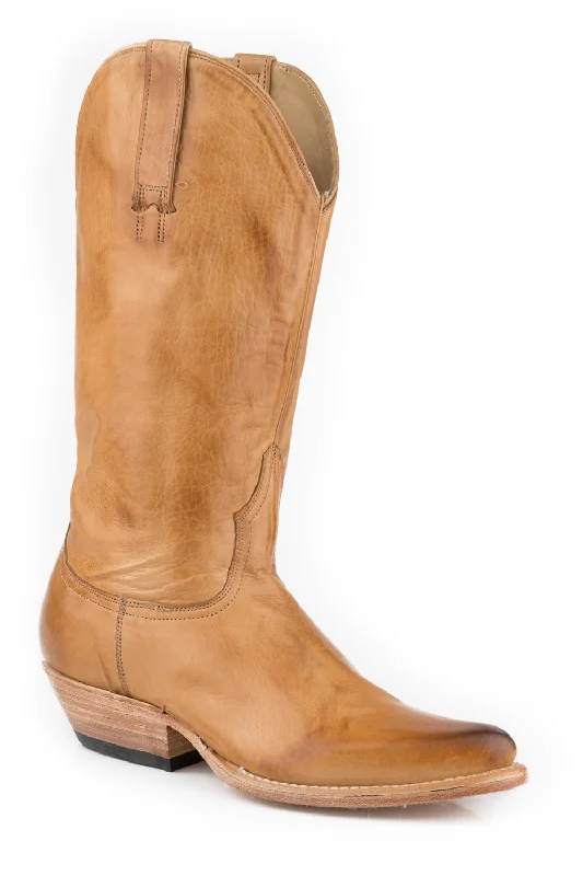Light Running Shoes Stetson Womens Darby Tan Leather Cowboy Boots