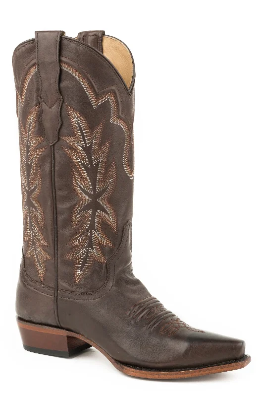 Trendy Formal Shoes Stetson Womens Tobacco Leather Casey Cowboy Boots