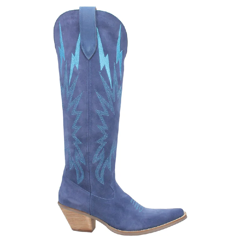 Cozy Winter Boots Thunder Road Embroidered Snip Toe Cowboy Boots