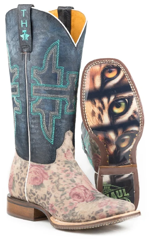 Casual Snow Shoes Tin Haul Womens Multi-Color Leather Wild Flower Floral Cowboy Boots Casual Snow Shoes Tin Haul Womens Multi-Color Leather Wild Flower Floral Cowboy Boots