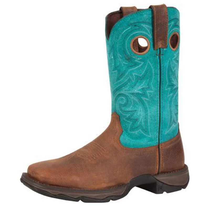 Cozy Casual Shoes Durango Women's Lady Rebel Turq/Brown Boots