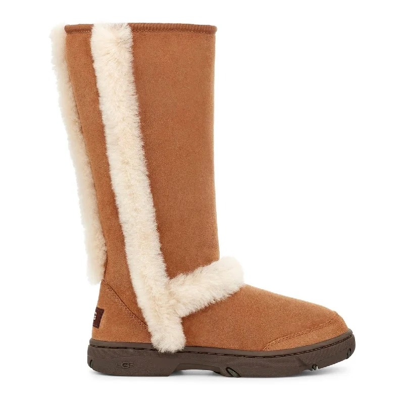 Waterproof Snow Boots UGG Women's Sunburst Tall Chestnut