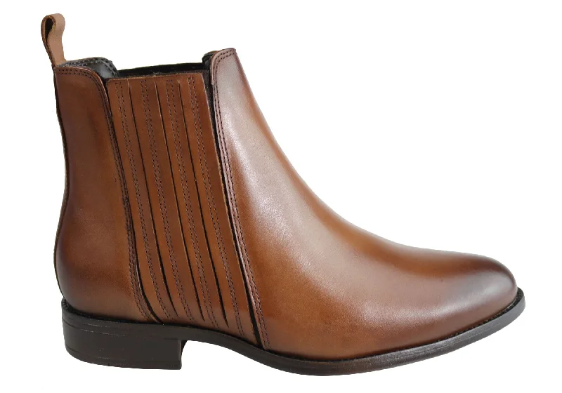 Durable Running Sandals Villione Avery Womens Leather Chelsea Ankle Boots Made In Brazil