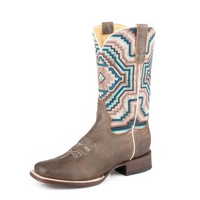 Winter Casual Shoes Roper Women's Vintage Brown with Native Design Boots