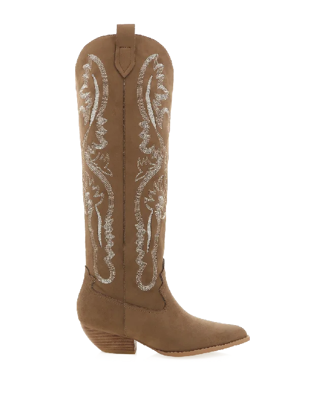 Trendy High Top Sneakers WILDEN - TAUPE SUEDE