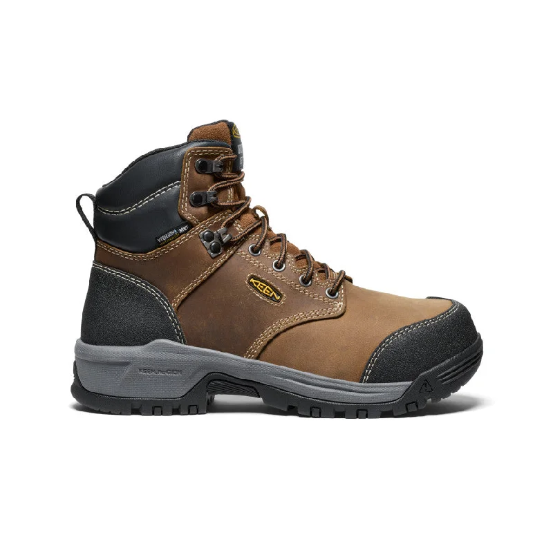 Cozy Casual Shoes Women's Evanston 6" Waterproof Boot INT MET (Carbon Toe)  |  Bison/Black