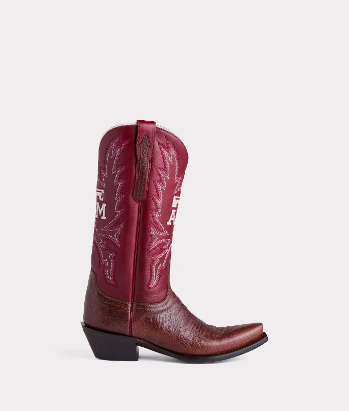 Elegant Wedding Shoes Women's Lucchese x Texas A&M 12th Man :: Chocolate