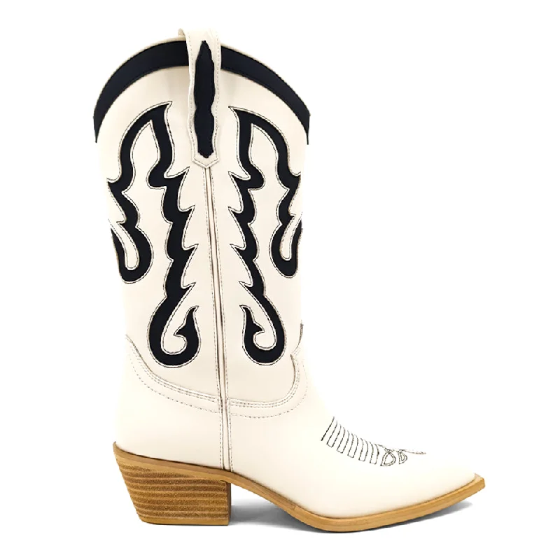 Trendy Lace-Up Shoes Yaya Pointed Toe Cowboy Boots