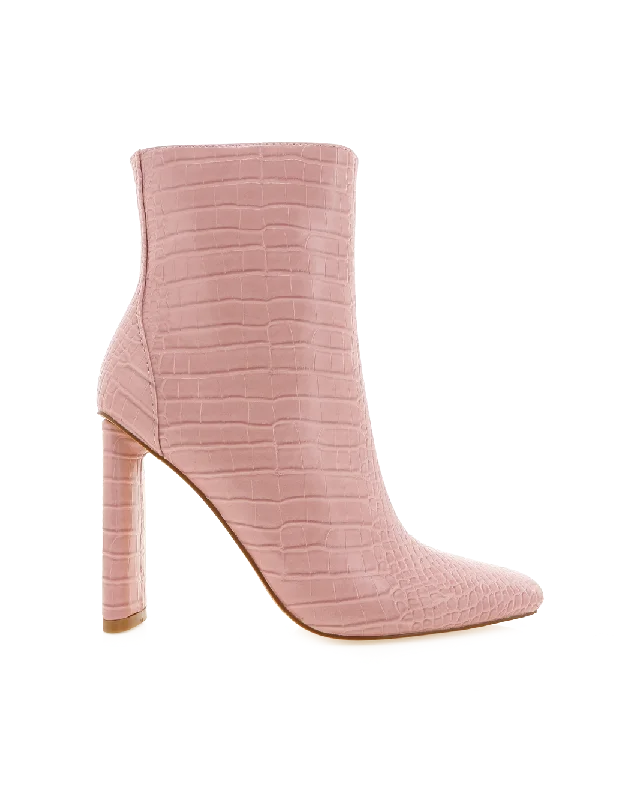 Stylish Platform Boots ZAHIRAH - FONDANT CROC