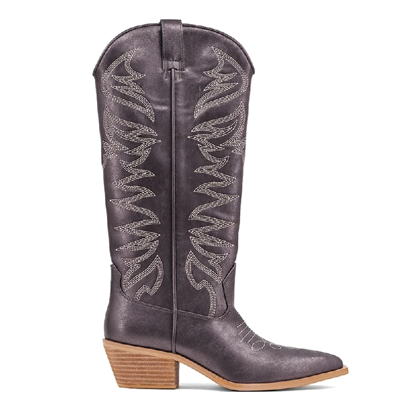 Durable Sports Sneakers Zerena Embroidered Pointed Toe Cowboy Boots