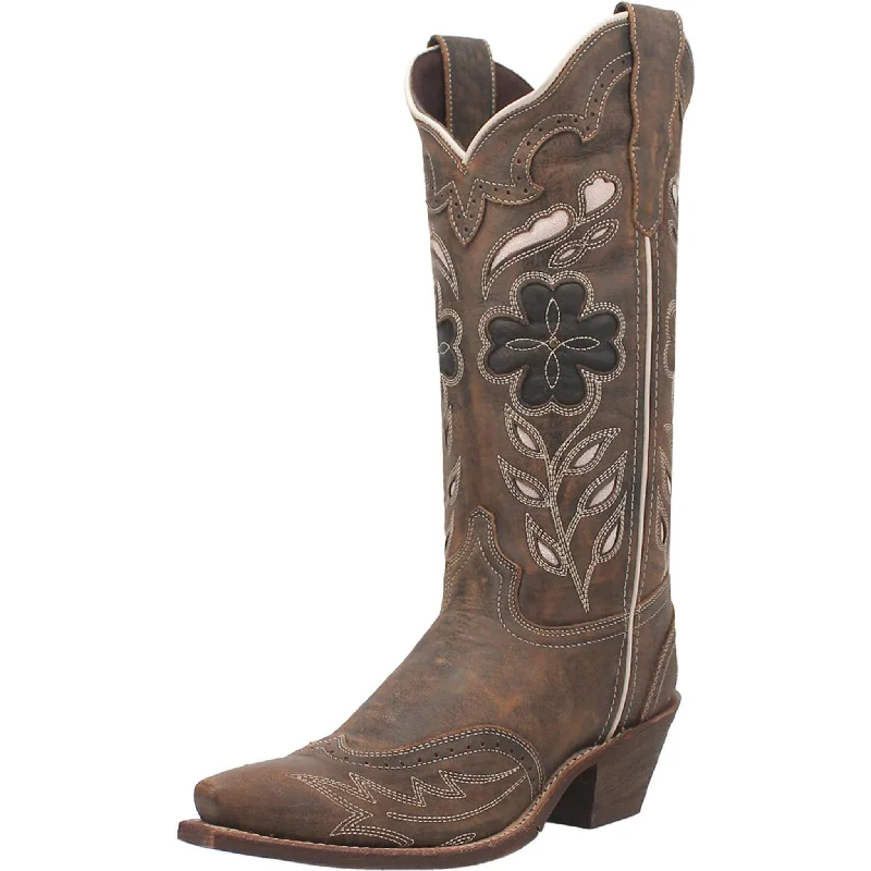 Comfortable Lace-Up Shoes Laredo Women's Zuri Brown Floral Snip Toe Boots